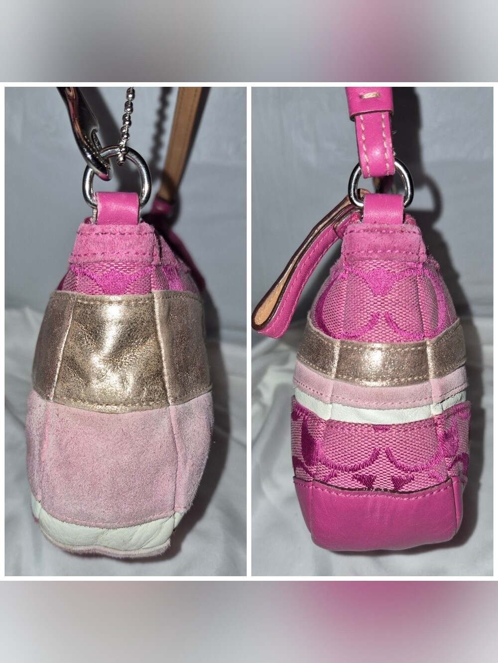 Rare 2004 Coach Wave Patchwork Mini Demi Shoulder Bag - Picture 3 of 16